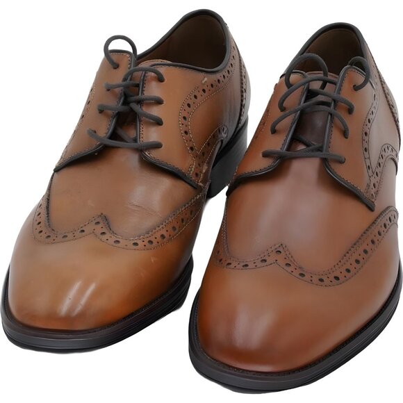 Men's Johnston Murphy Henric Tan Wingtip Oxfords US 10 - Picture 5 of 6